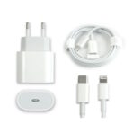 Polnilni adapter Apple 20W USB-C + Type-C/Lightning kabel White (Kompatibilni)