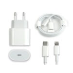 Polnilni adapter Apple 20W USB-C + Type-C/Lightning kabel White (Kompatibilni)