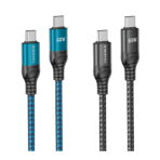 Borofone BX56 Delightfu USB podatkovno polnilni kabel Type-C/Type-C 60W Black - slika 3