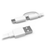 Originalni podatkovno polnilni kabel Huawei AP55S 2 v 1 USB-A na MicroUSB/Type C White - slika 4