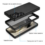 Rock Guard Touch Matte Gumirani zaščitni ovitek (TPU) za Samsung S936 Galaxy S25 Plus 5G Black - slika 3