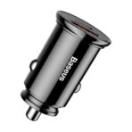Avtopolnilec BASEUS (BS-C16C1-X) USB + Type-C QC 30W Black