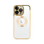 Gumiran zaščitni ovitek (TPU) Beauty Clear za Apple iPhone 15 Pro Gold - slika 3
