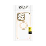 Gumiran zaščitni ovitek (TPU) Beauty Clear za Apple iPhone 15 Pro Gold - slika 4
