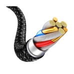 Blavec UC3W30 Candy USB podatkovno polnilni kabel 3m Type-A/Type-C 60W Black - slika 3