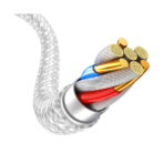 Blavec UC3W30 Candy USB podatkovno polnilni kabel 3m Type-A/Type-C 60W White - slika 3