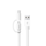 Originalni podatkovno polnilni kabel Huawei AP55S 2 v 1 USB-A na MicroUSB/Type C White
