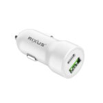 Rixus RXCC16 polnilec za avto USB-C PD+QC 3.0 38W White