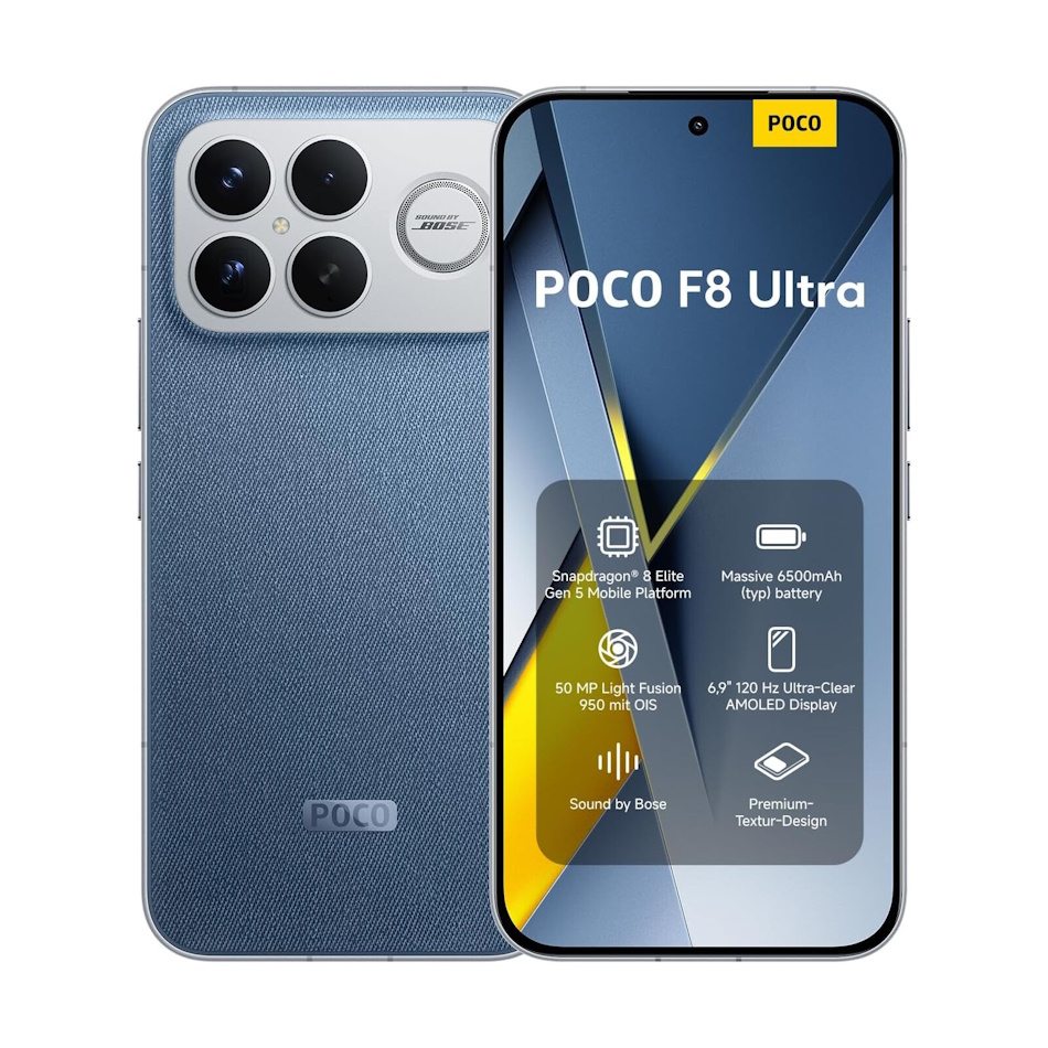 smartphone-xiaomi-poco-f8-ultra-5g-blue_00 Xiaomi Poco F8 Ultra 5G 256GB/12GB Dual SIM Denim Blue - slika 1
