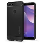 SPIGEN Rugged Armor zaščitni ovitek (TPU) za mobilnik Huawei Y7 Prime 2018 Black