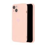 Gumiran zaščitni ovitek (TPU) Vennus Silicone Heart Case Apple iPhone 11 Pink